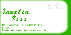 kamelia kiss business card